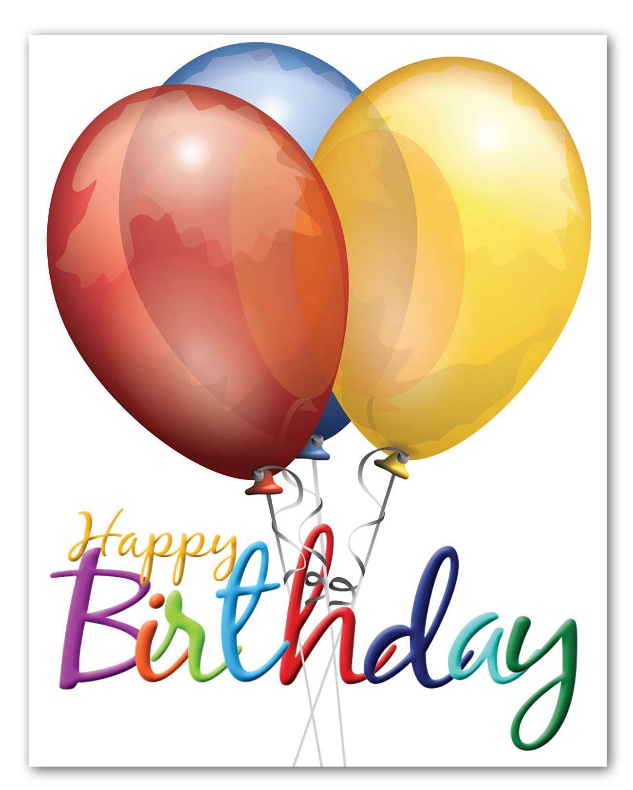 Jumbo Extra Large Happy Birthday Greeting Card Blank On The Inside with Envelope 11.75" x 9" Single