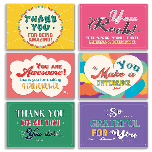 48 Encouragement Notecards with Envelopes, Kudo Appreciation Thank You Cards Set, Recognition Mail Postcards Note Cards Pack for Staff, Gratitude