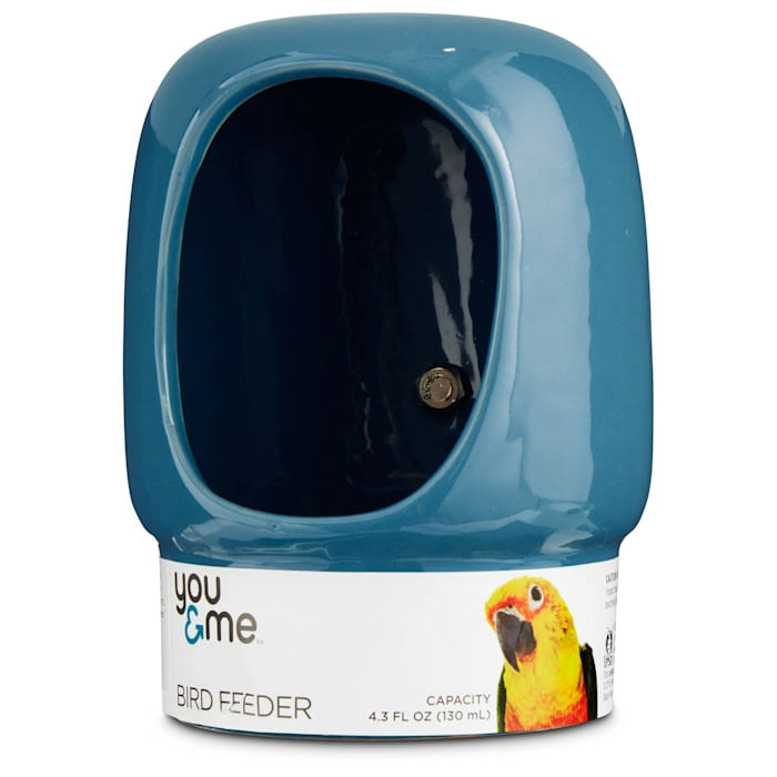 You & Me Curved Bird Crock with Clamp Blue